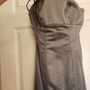 BEBE gray midi dress